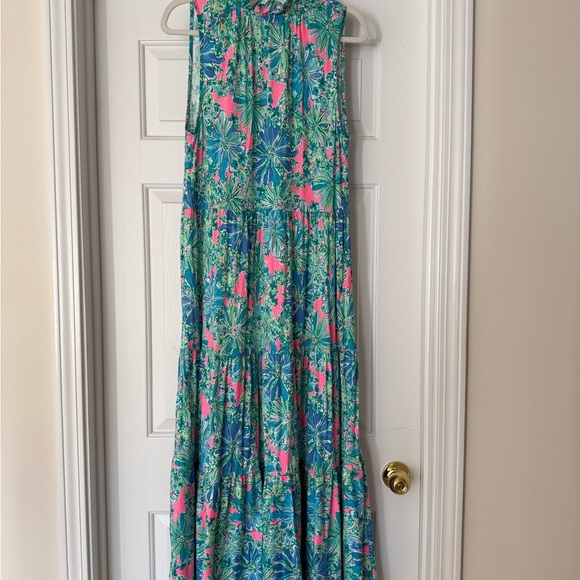 Lilly Pulitzer Malone Maxi Dress Soleil Pink Good Hare Day - Picture 2 of 3